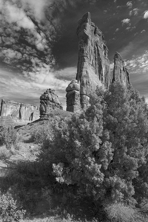 Sandstone pinnacle, Arches National Park