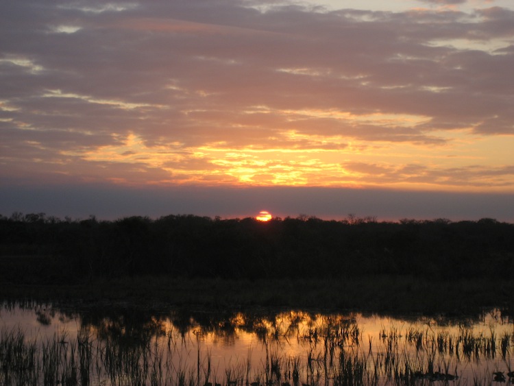 Mike Aronson: Sunset over the Okefenokee Swamp